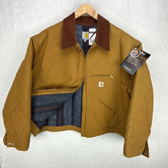 Carhartt Other - Carhartt‎ Detroit Jacket Blanket Lined Mens 3XL J001 BRN Brown NWT NOS
